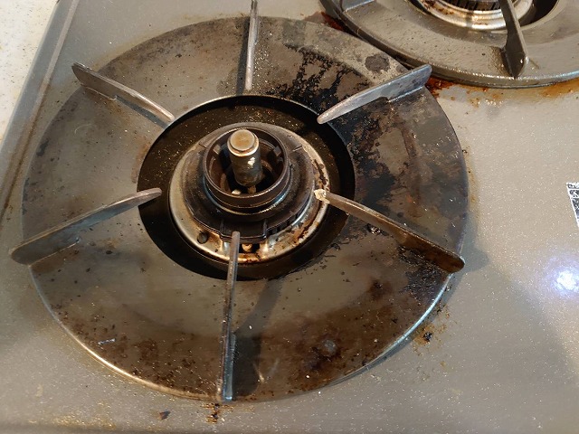 五徳のクリーニング